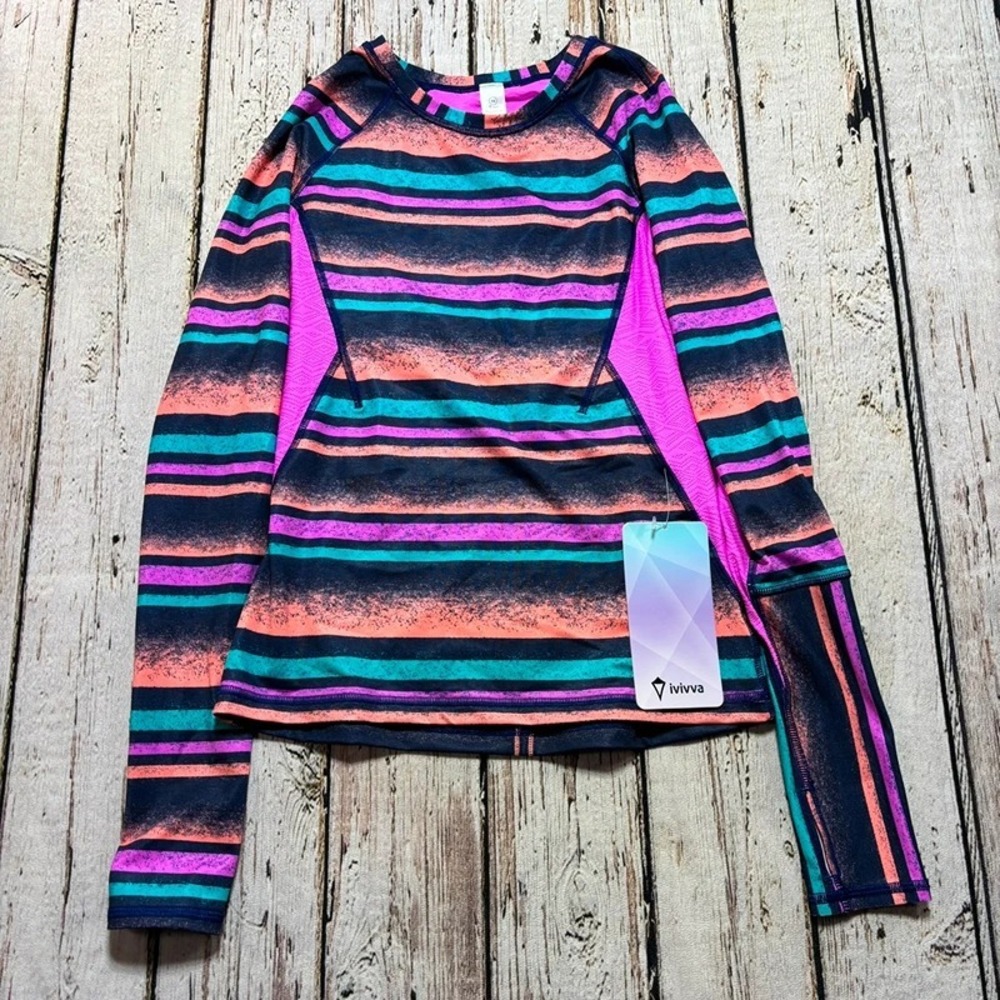 ivivva athletic Don't Sweat It long sleeve top Sz 14 NWT